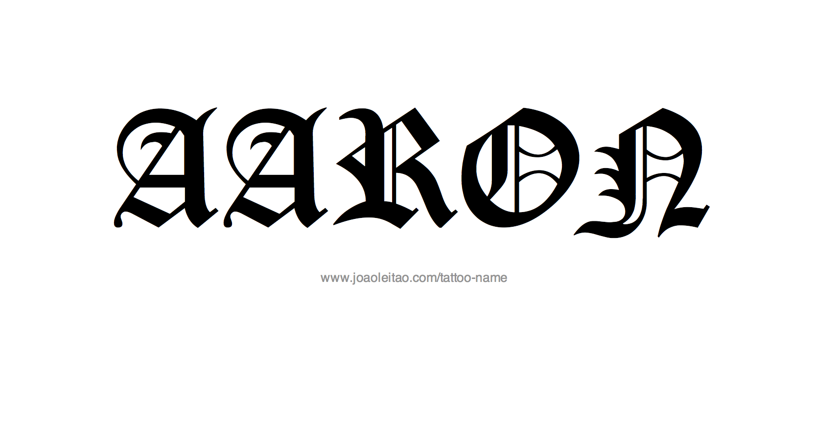 Tattoo Design Name Aaron