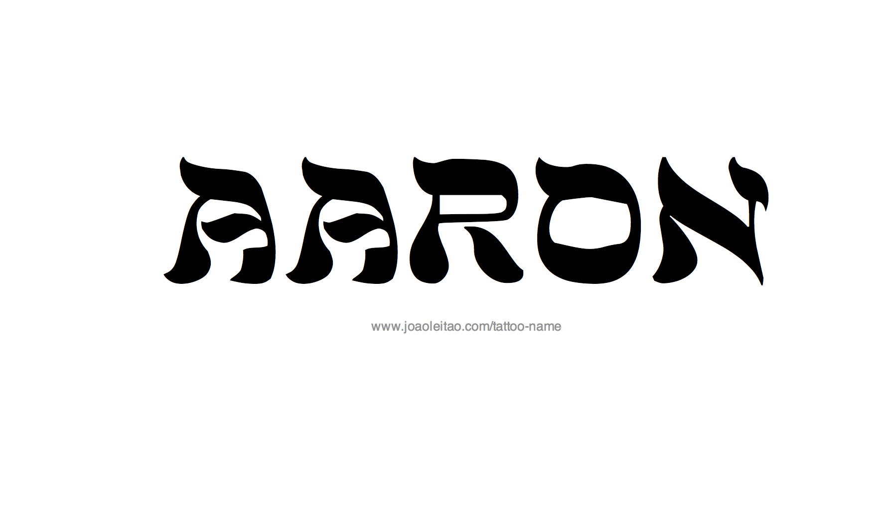 Tattoo Design Name Aaron