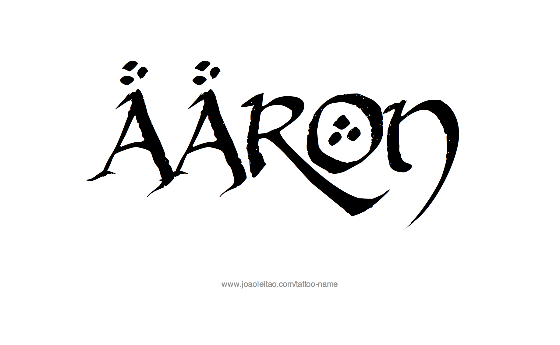 Tattoo Design Name Aaron