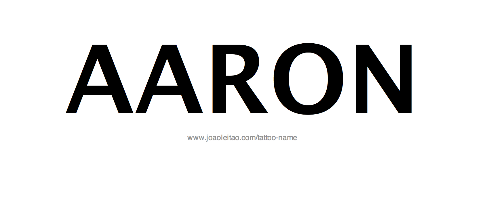 Tattoo Design Name Aaron