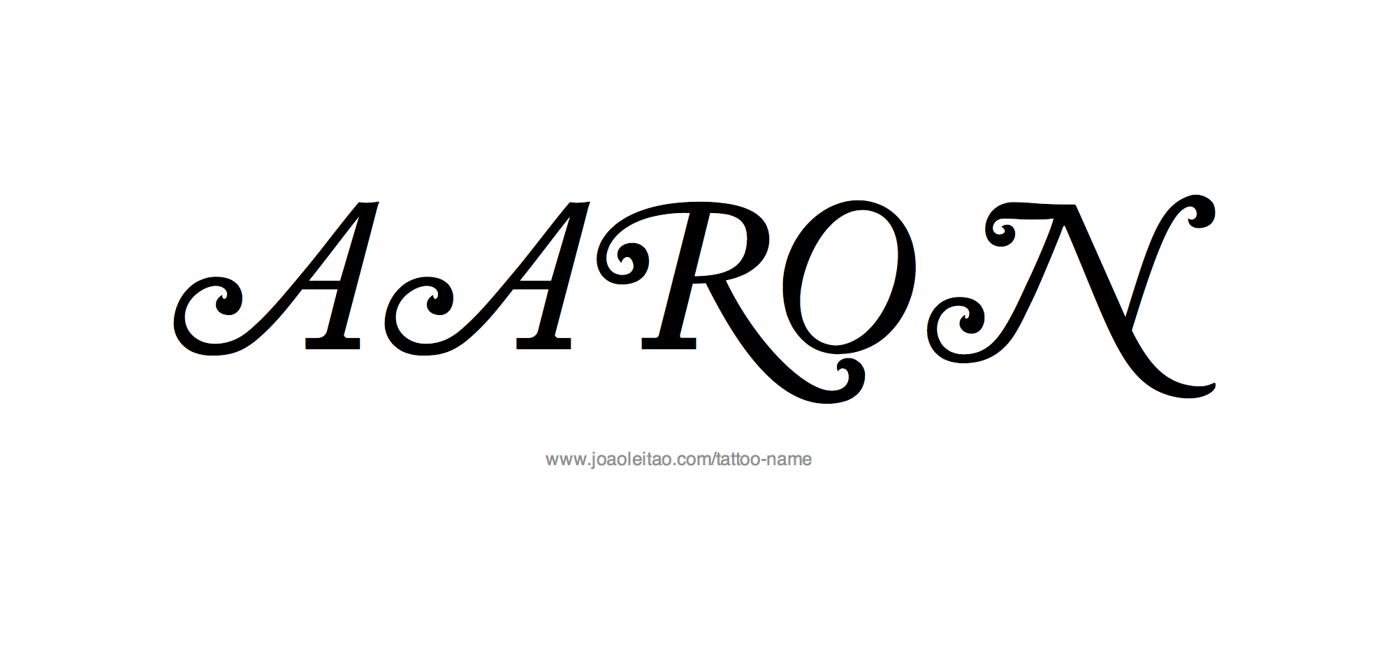 Tattoo Design Name Aaron