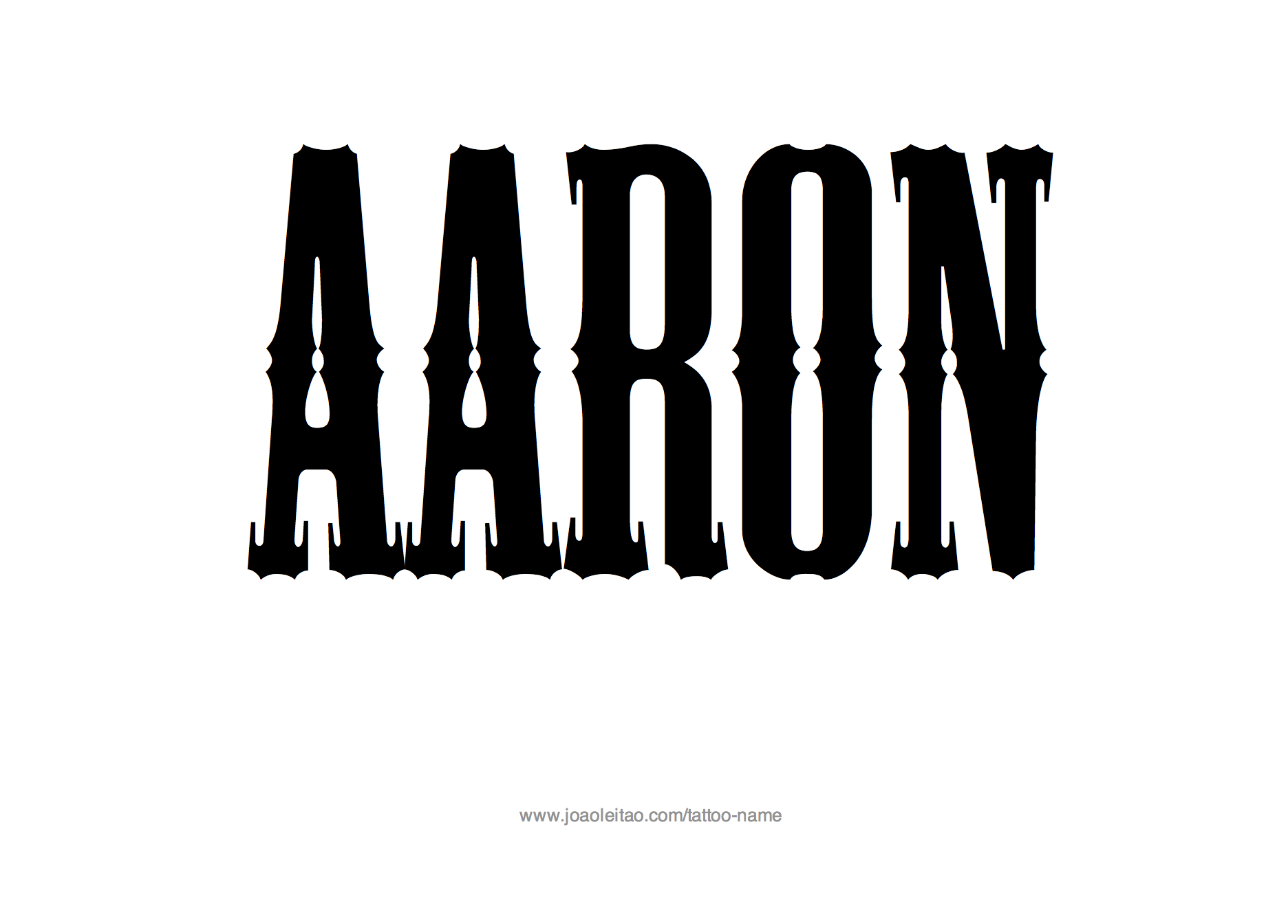 Tattoo Design Name Aaron