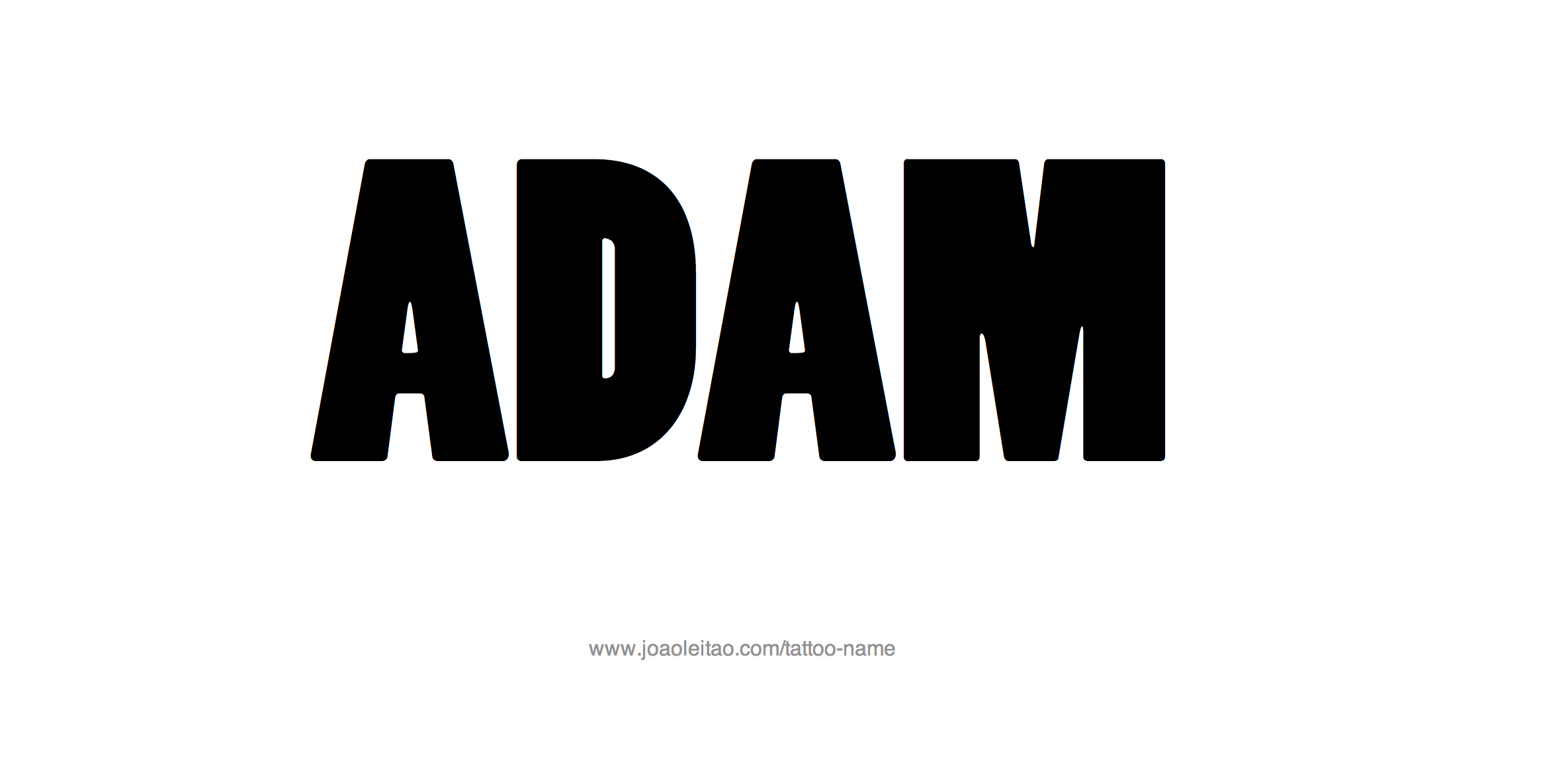 Tattoo Design Name Adam