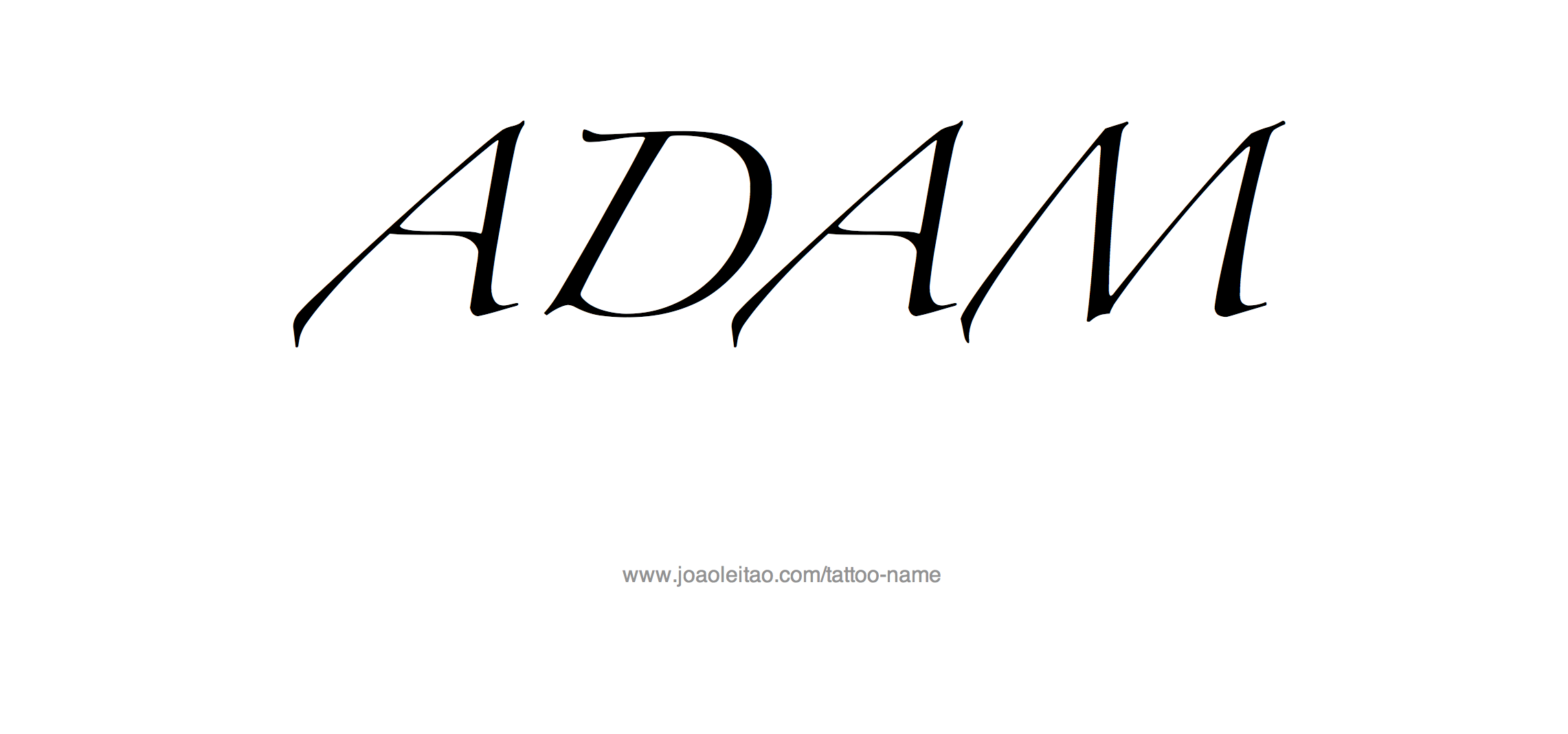 Tattoo Design Name Adam