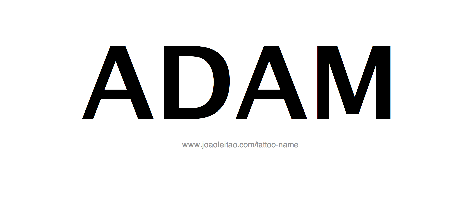 Tattoo Design Name Adam