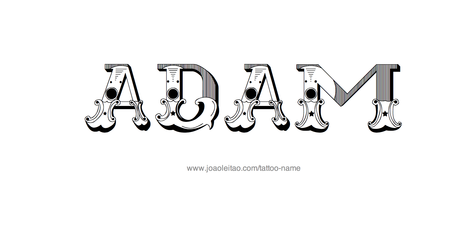 Tattoo Design Name Adam