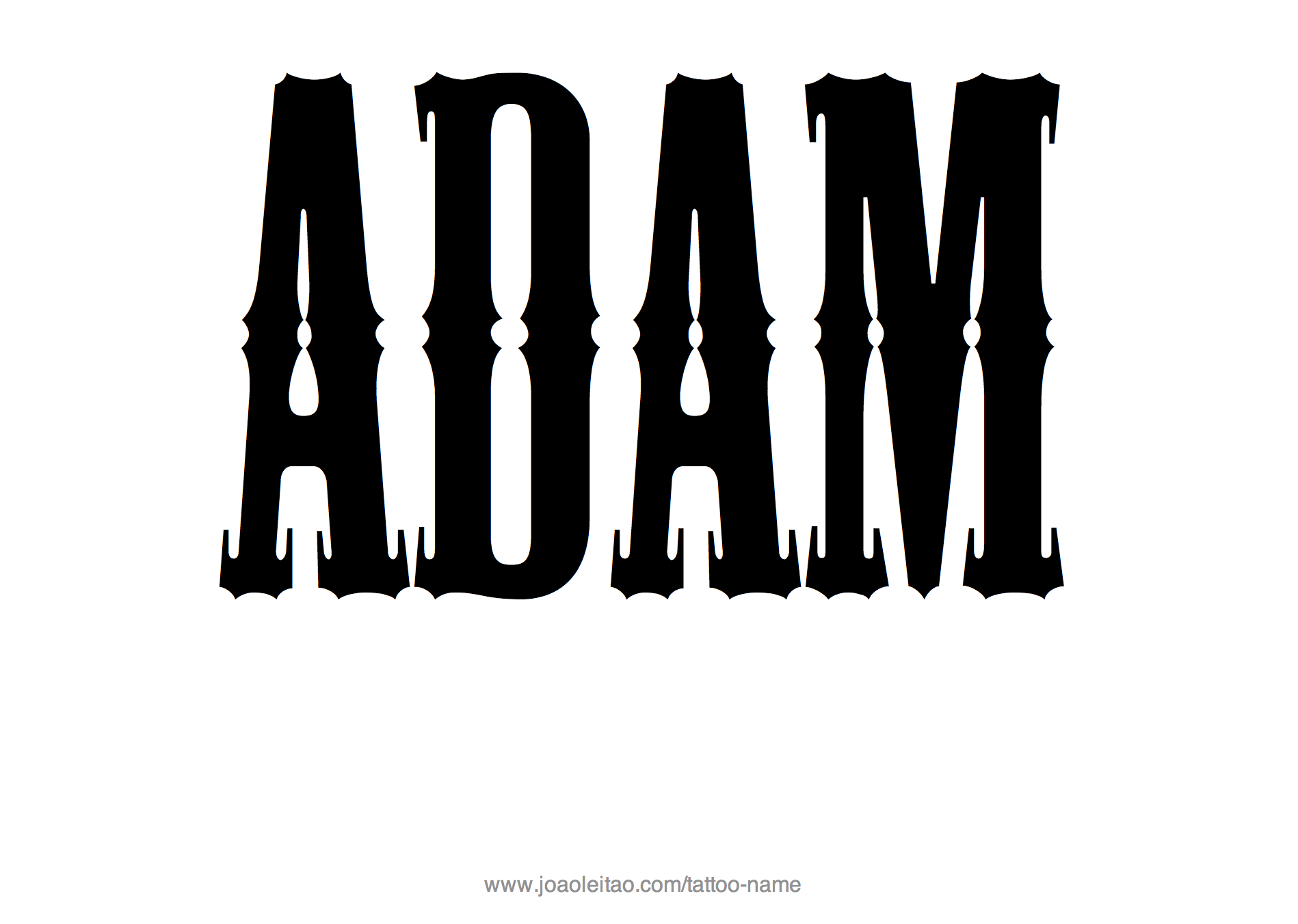 Tattoo Design Name Adam