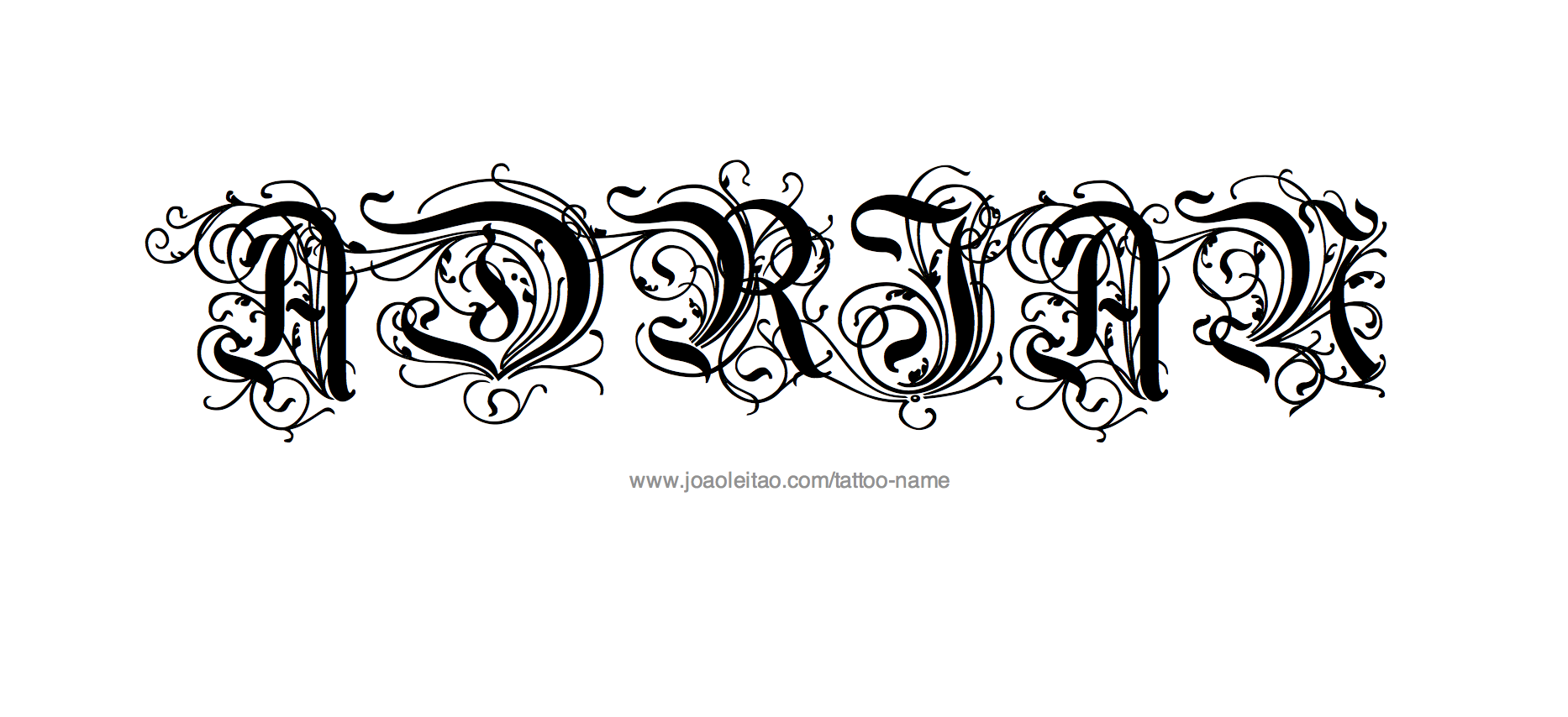 Tattoo Design Name Adrian