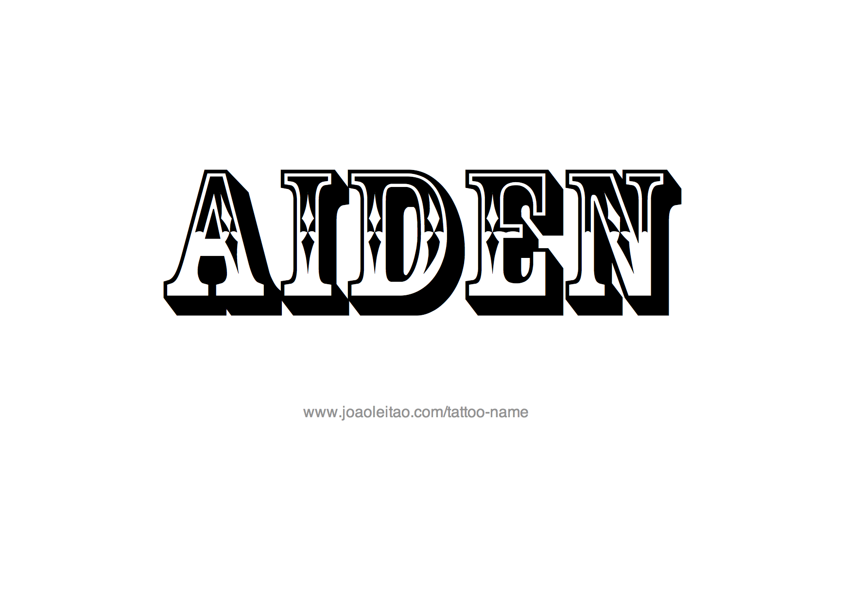 Tattoo Design Name Aiden