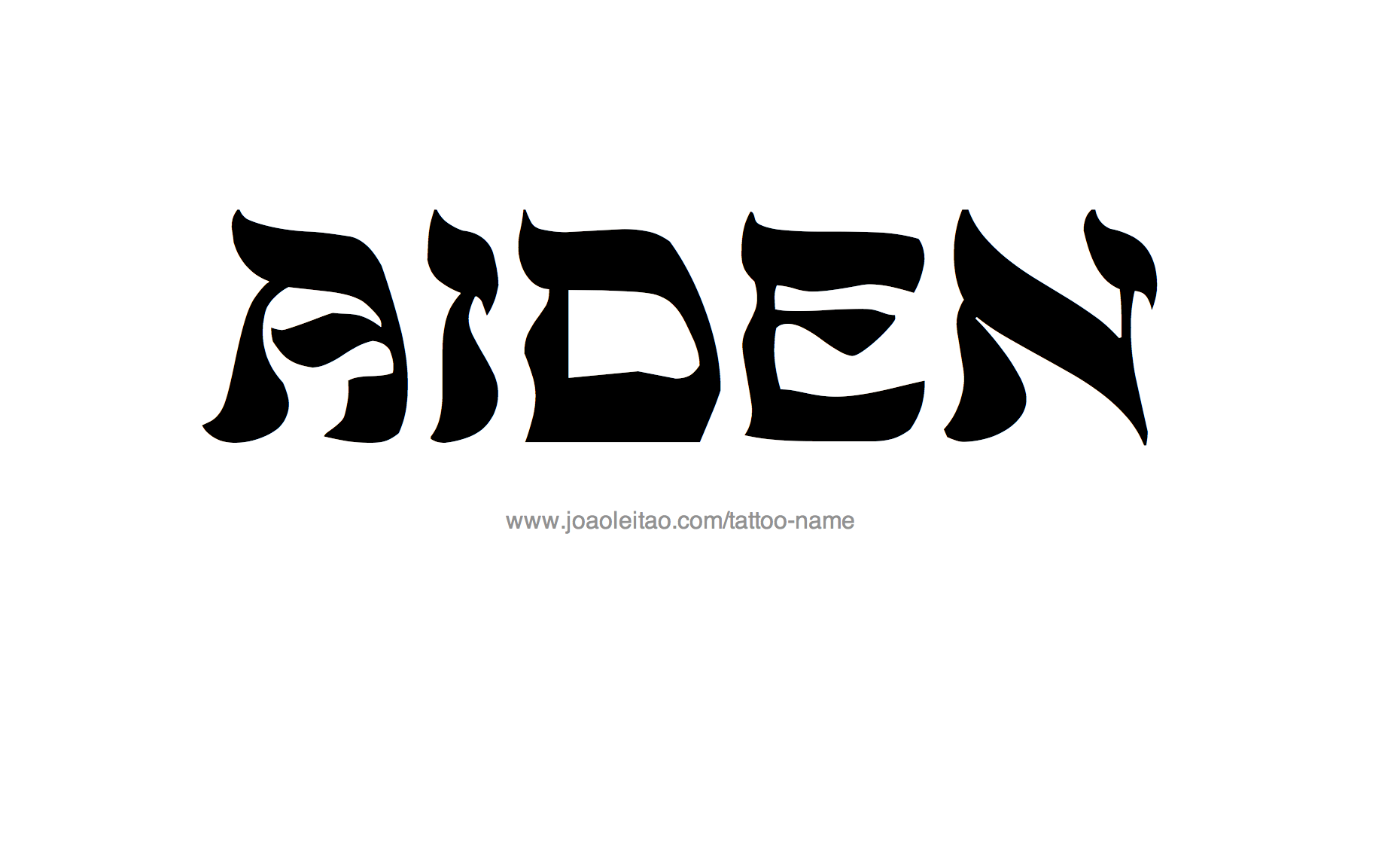 Tattoo Design Name Aiden