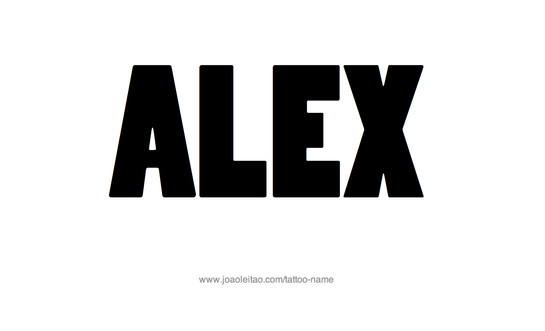 Tattoo Design Name Alex