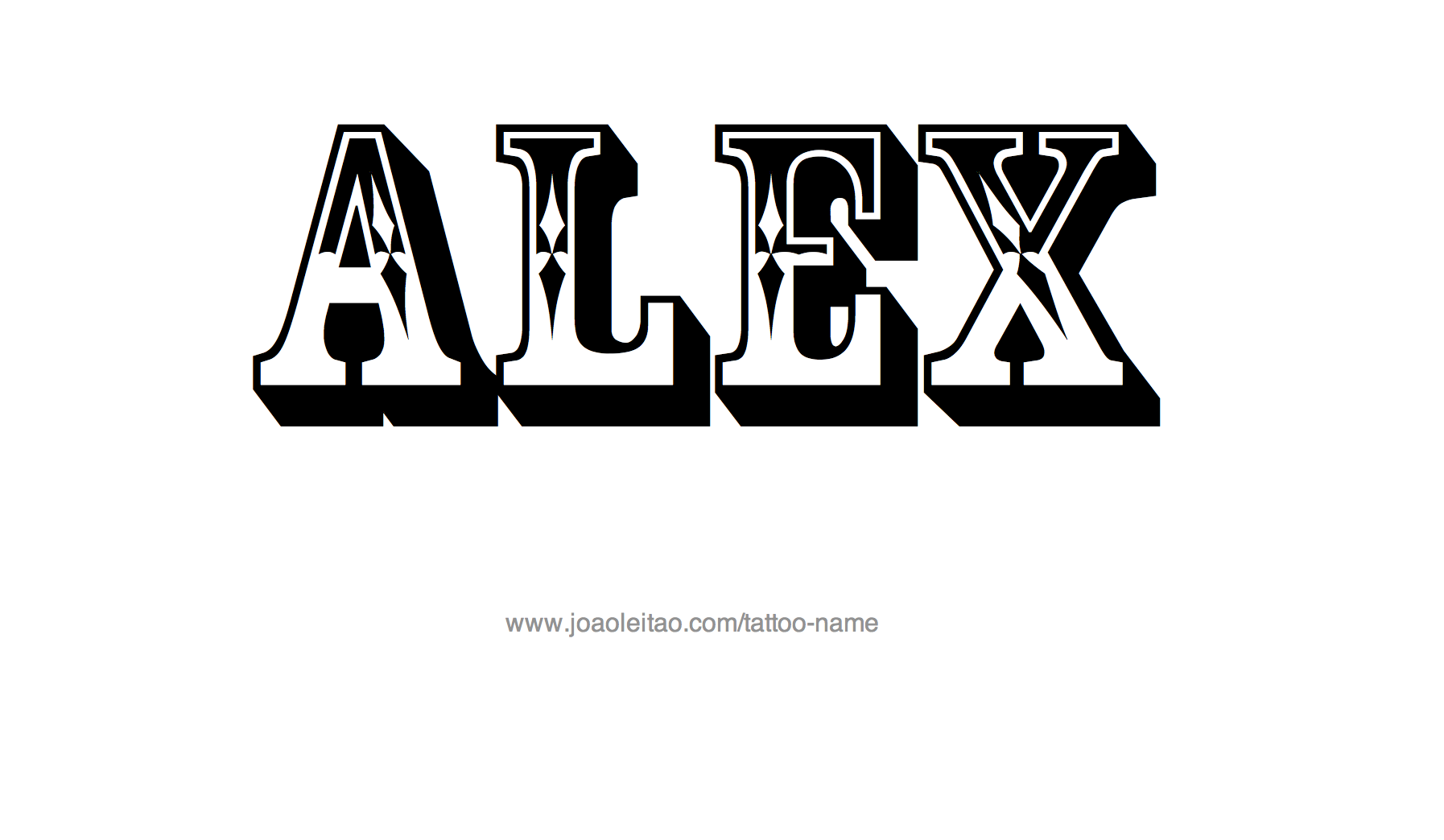 Tattoo Design Name Alex