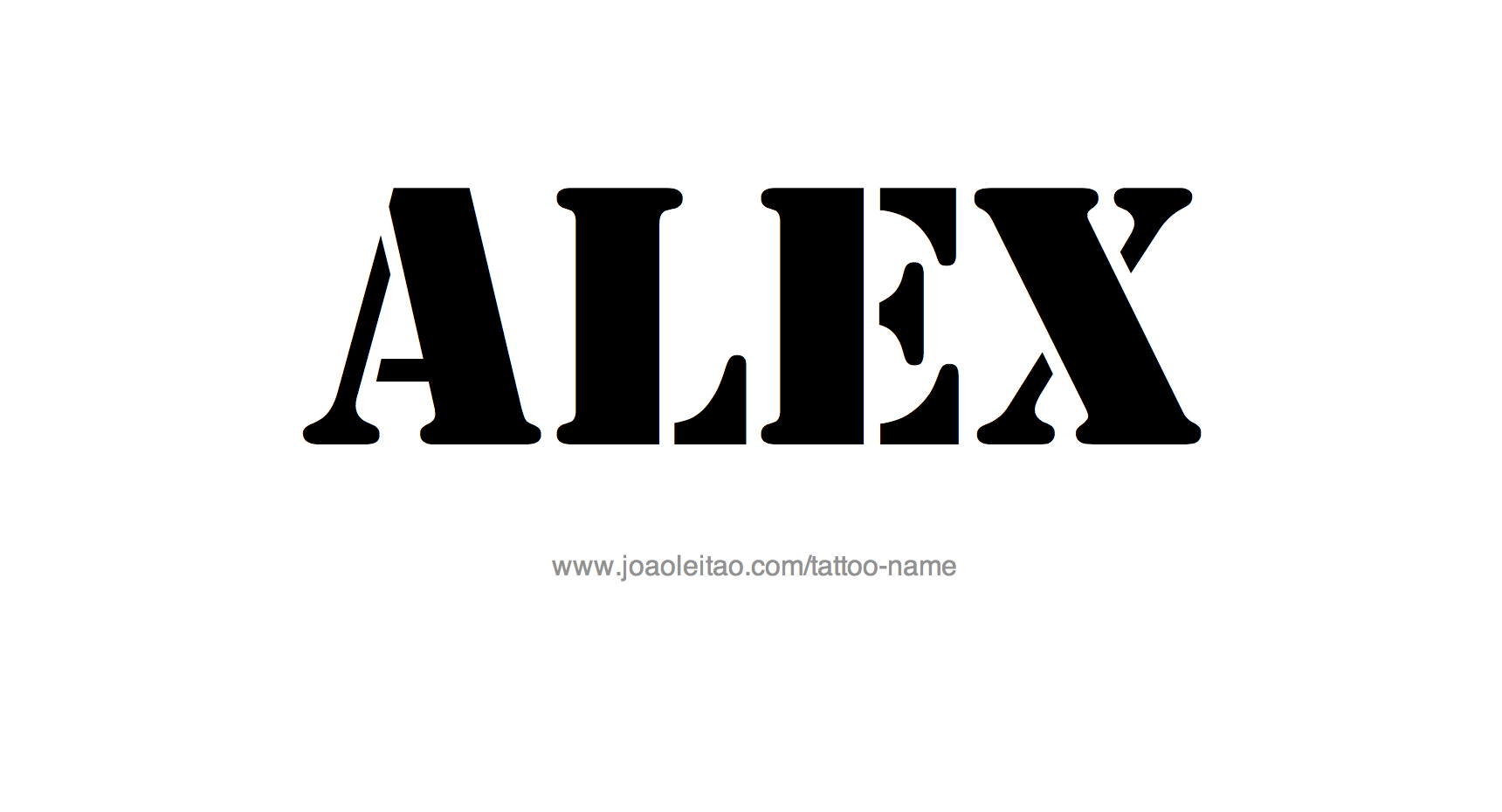 Tattoo Design Name Alex