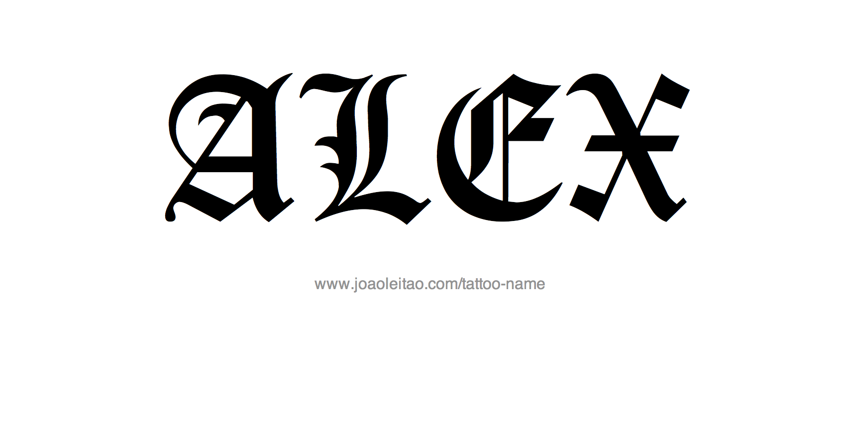 Tattoo Design Name Alex