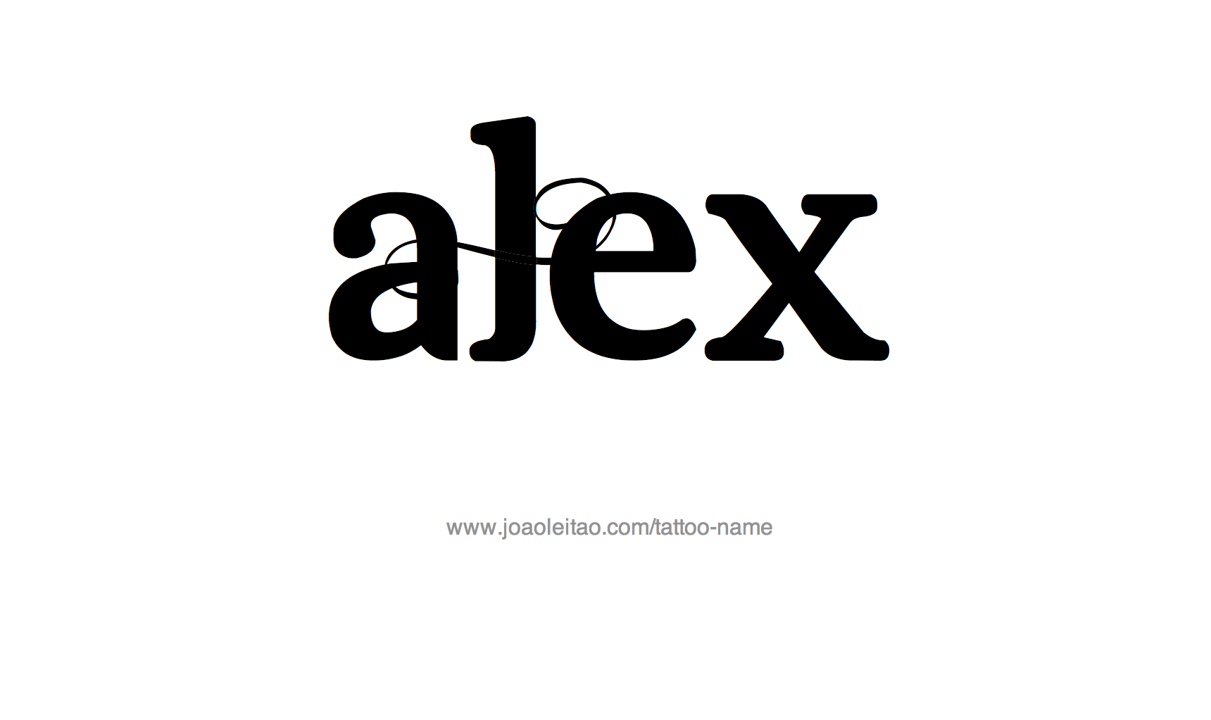 Tattoo Design Name Alex