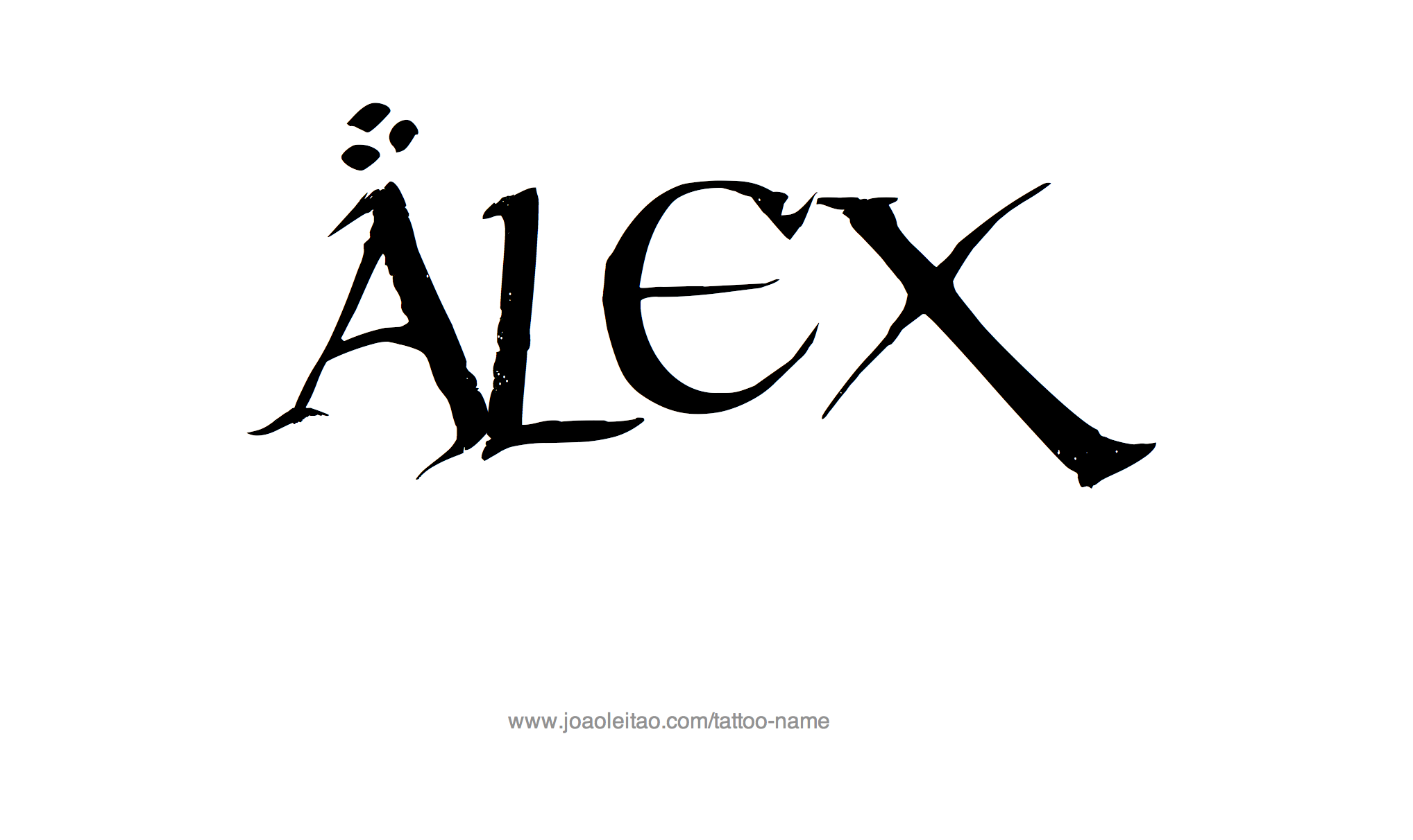 Alex Name Tattoo Designs