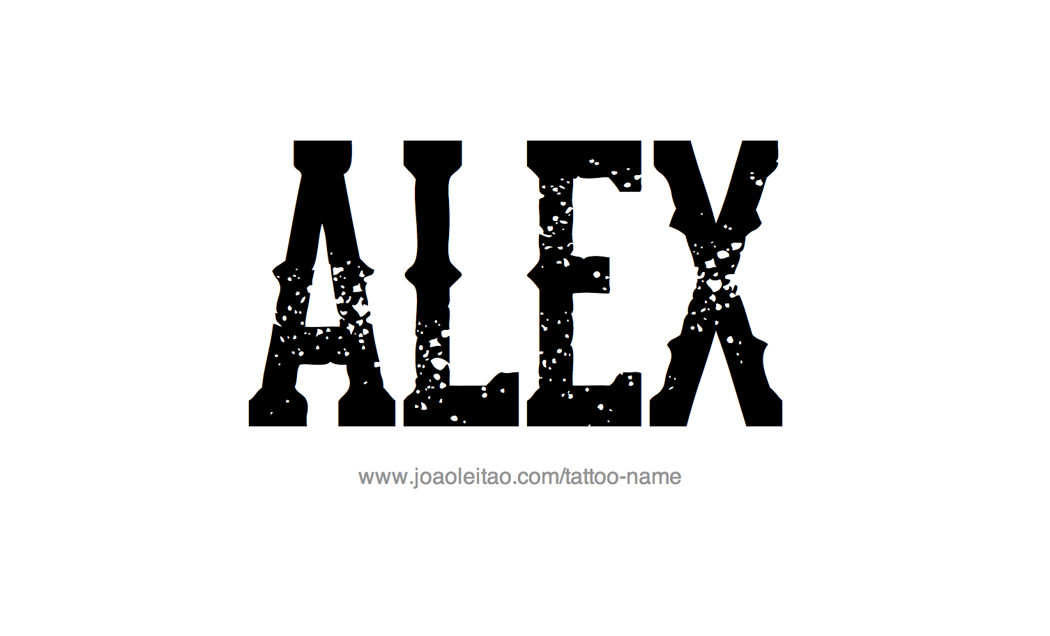 Alex Name Tattoo Designs