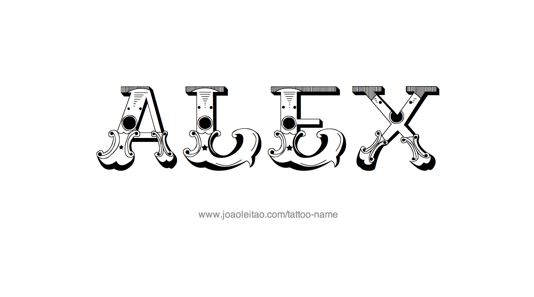 Tattoo Design Name Alex