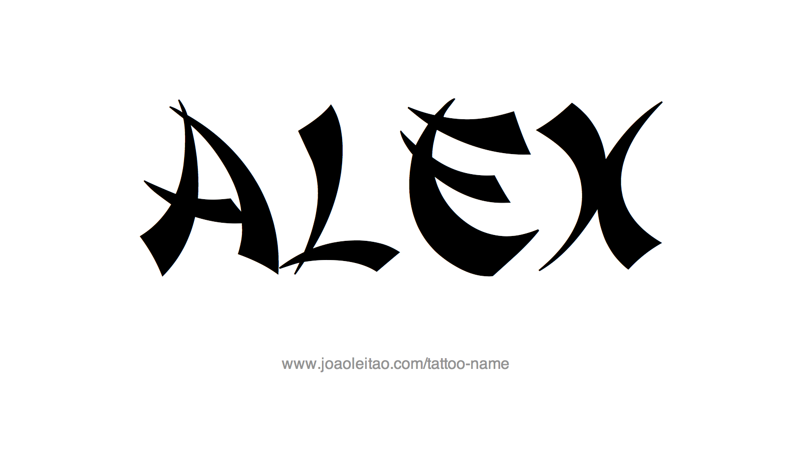 Tattoo Design Name Alex