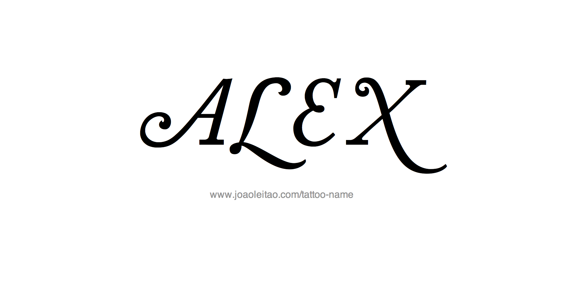 Tattoo Design Name Alex