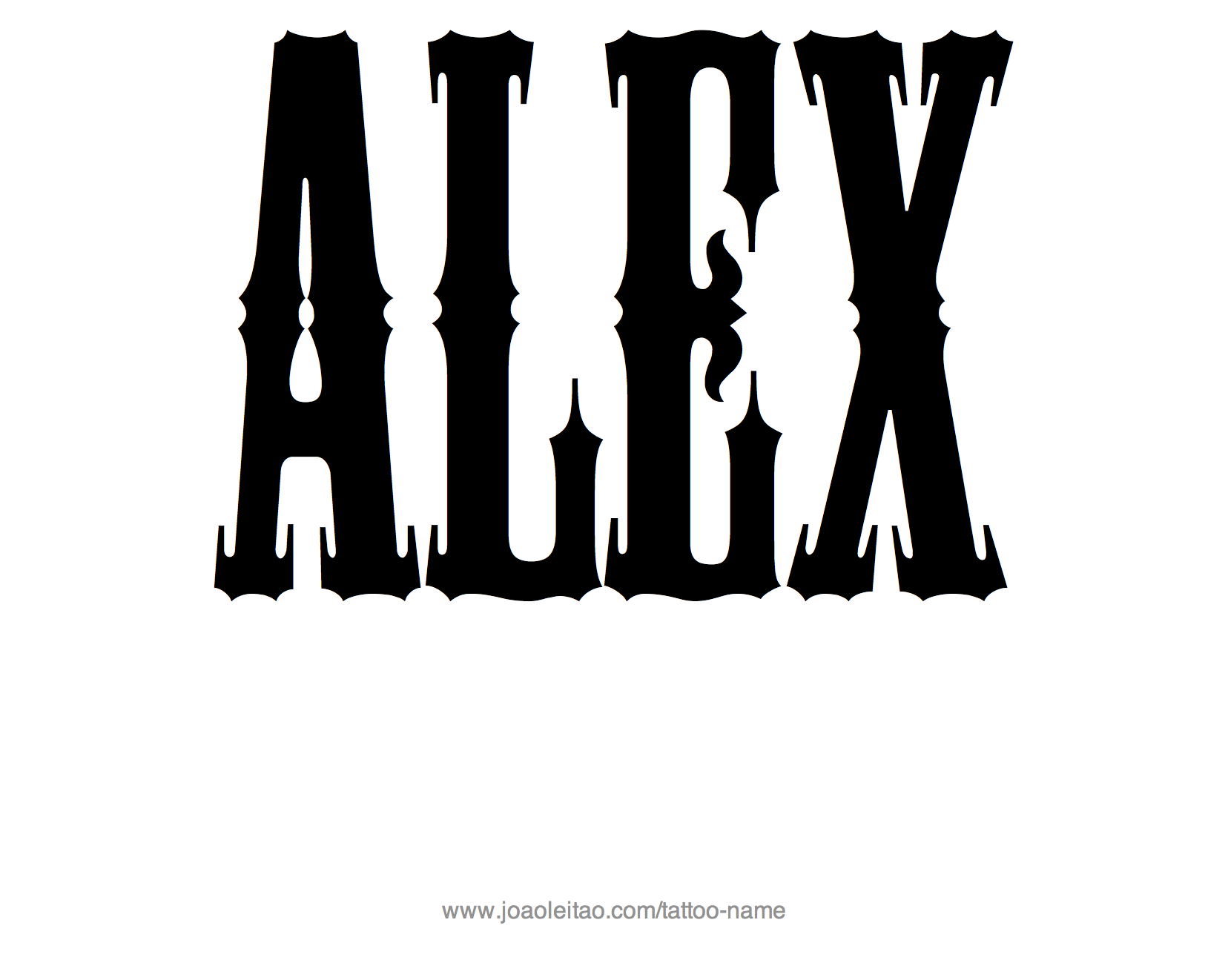 Tattoo Design Name Alex