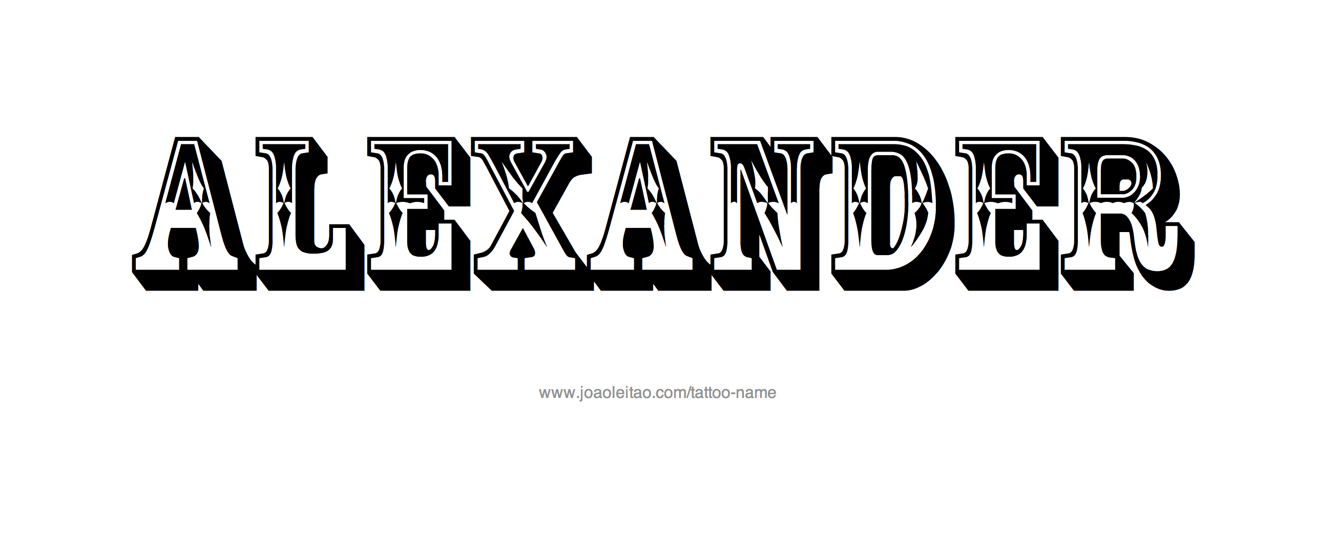 Tattoo Design Name Alexander