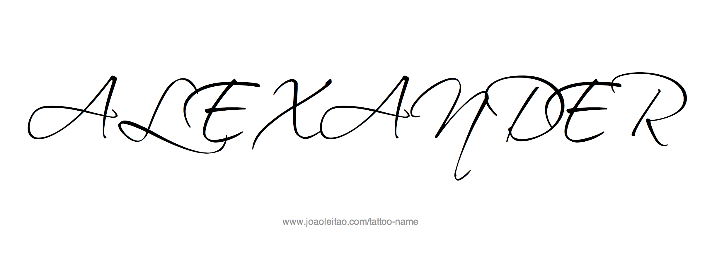 Tattoo Design Name Alexander