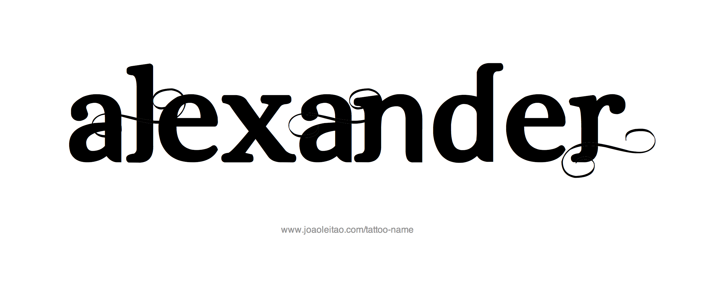 Tattoo Design Name Alexander