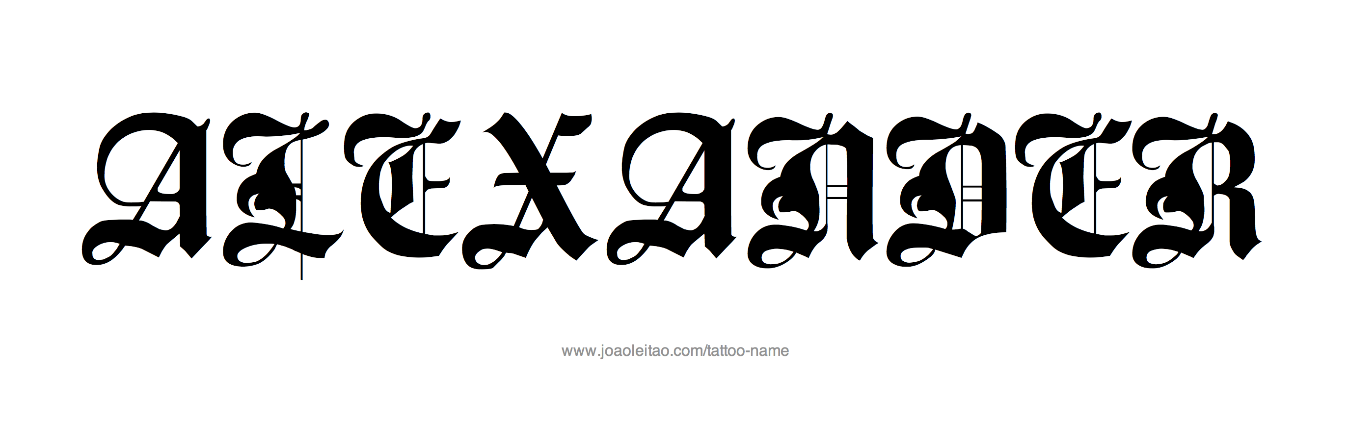 Tattoo Design Name Alexander