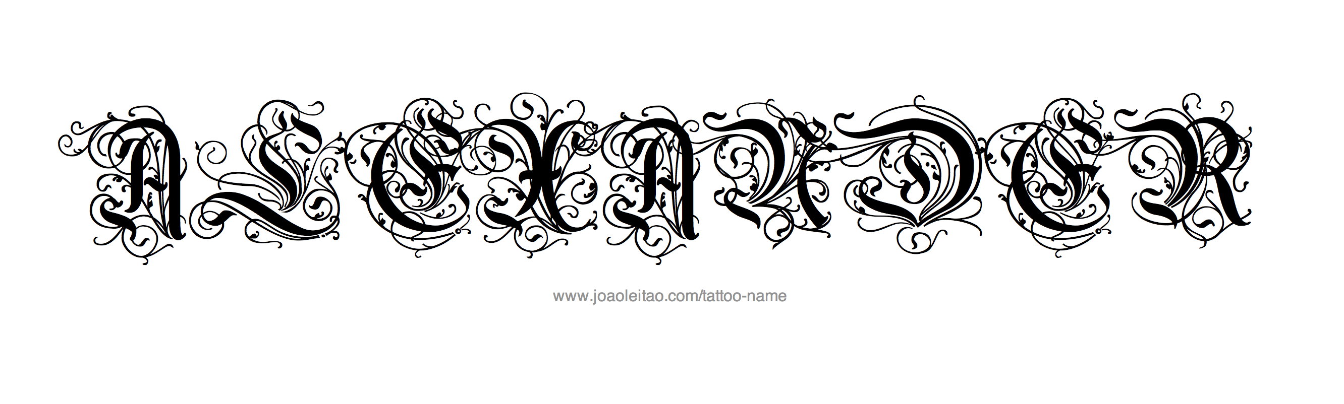 Tattoo Design Name Alexander