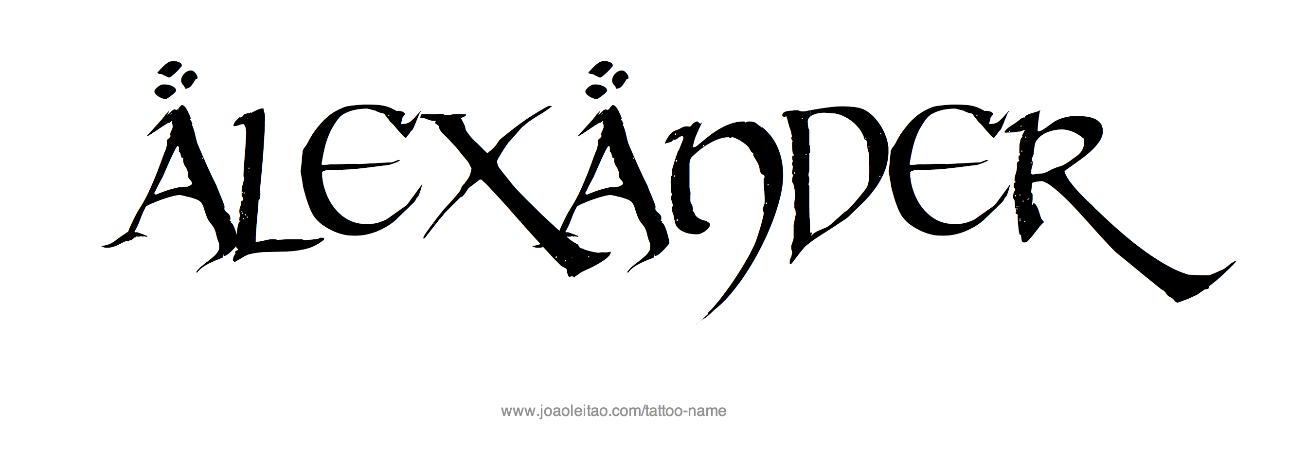 Tattoo Design Name Alexander