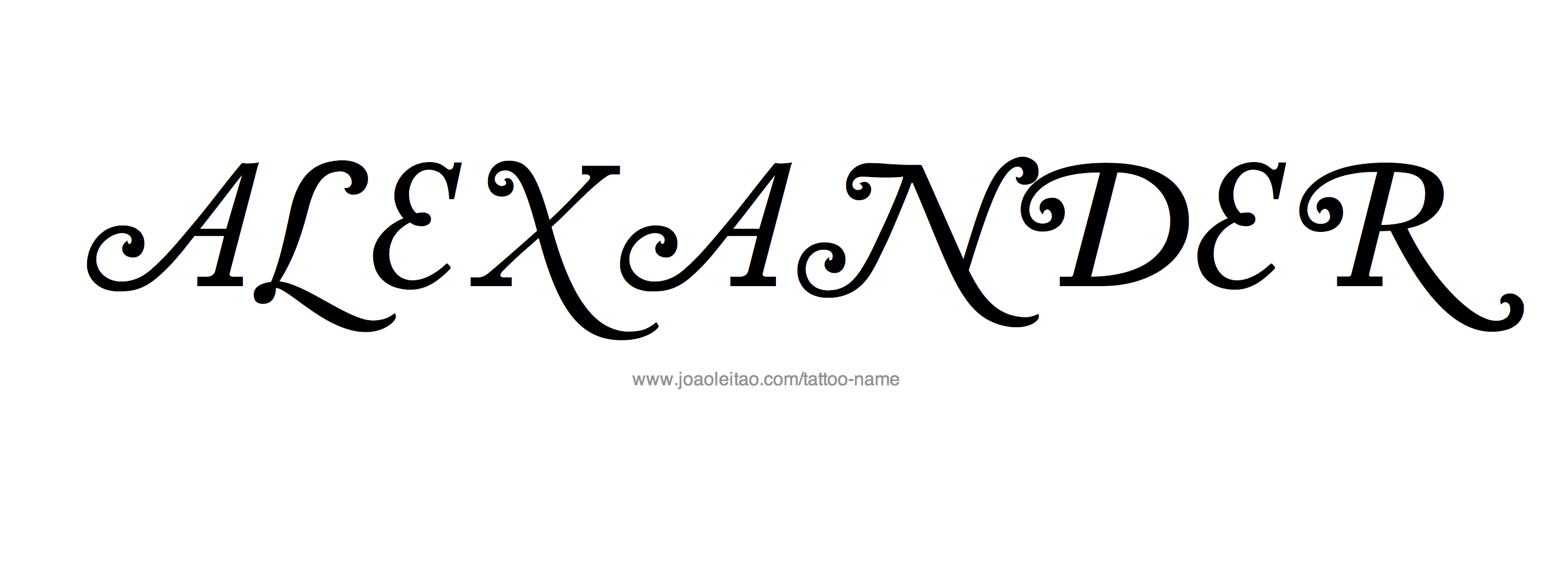 Tattoo Design Name Alexander