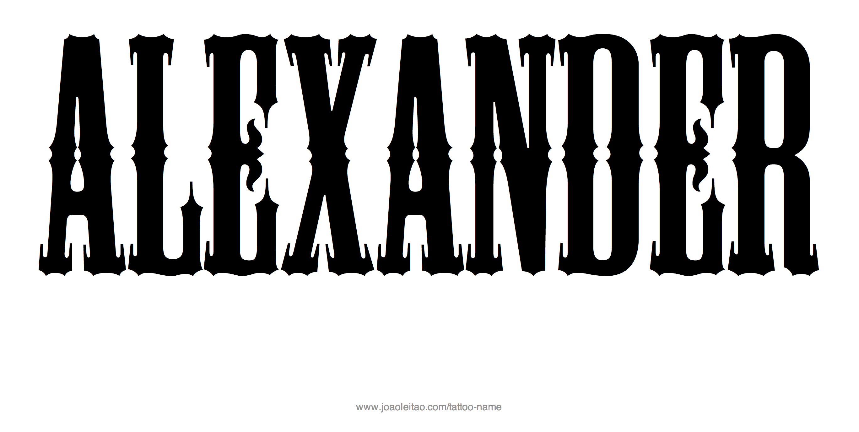 Tattoo Design Name Alexander