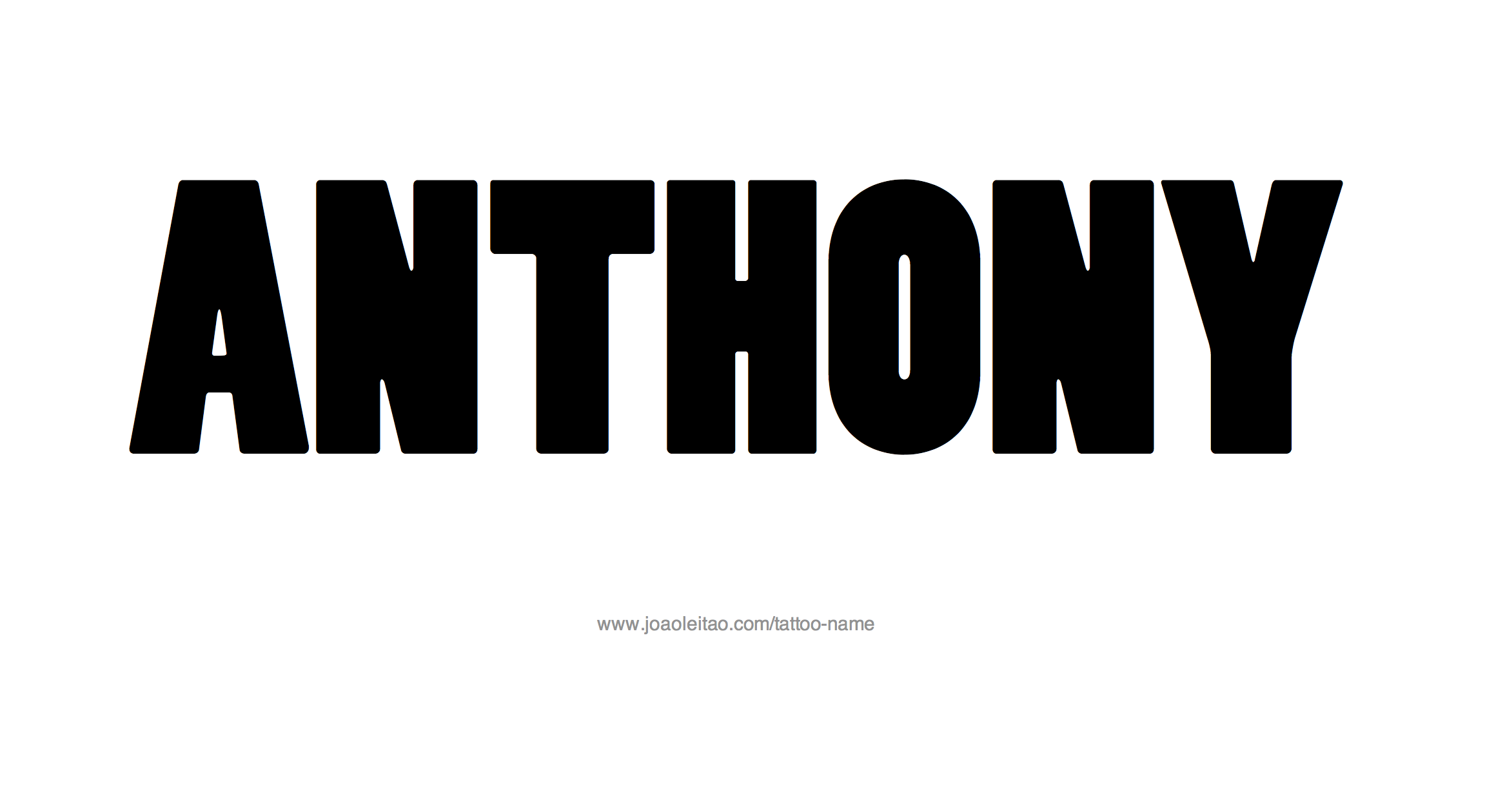 Tattoo Design Name Anthony