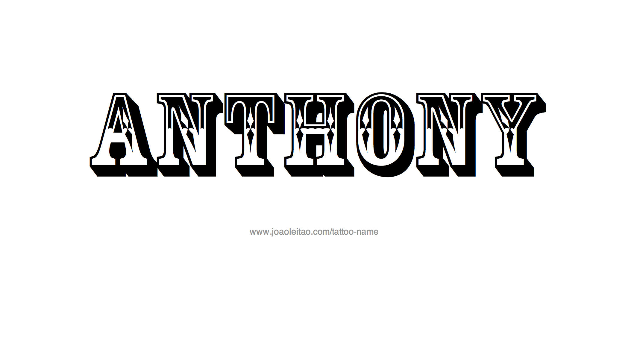 Tattoo Design Name Anthony