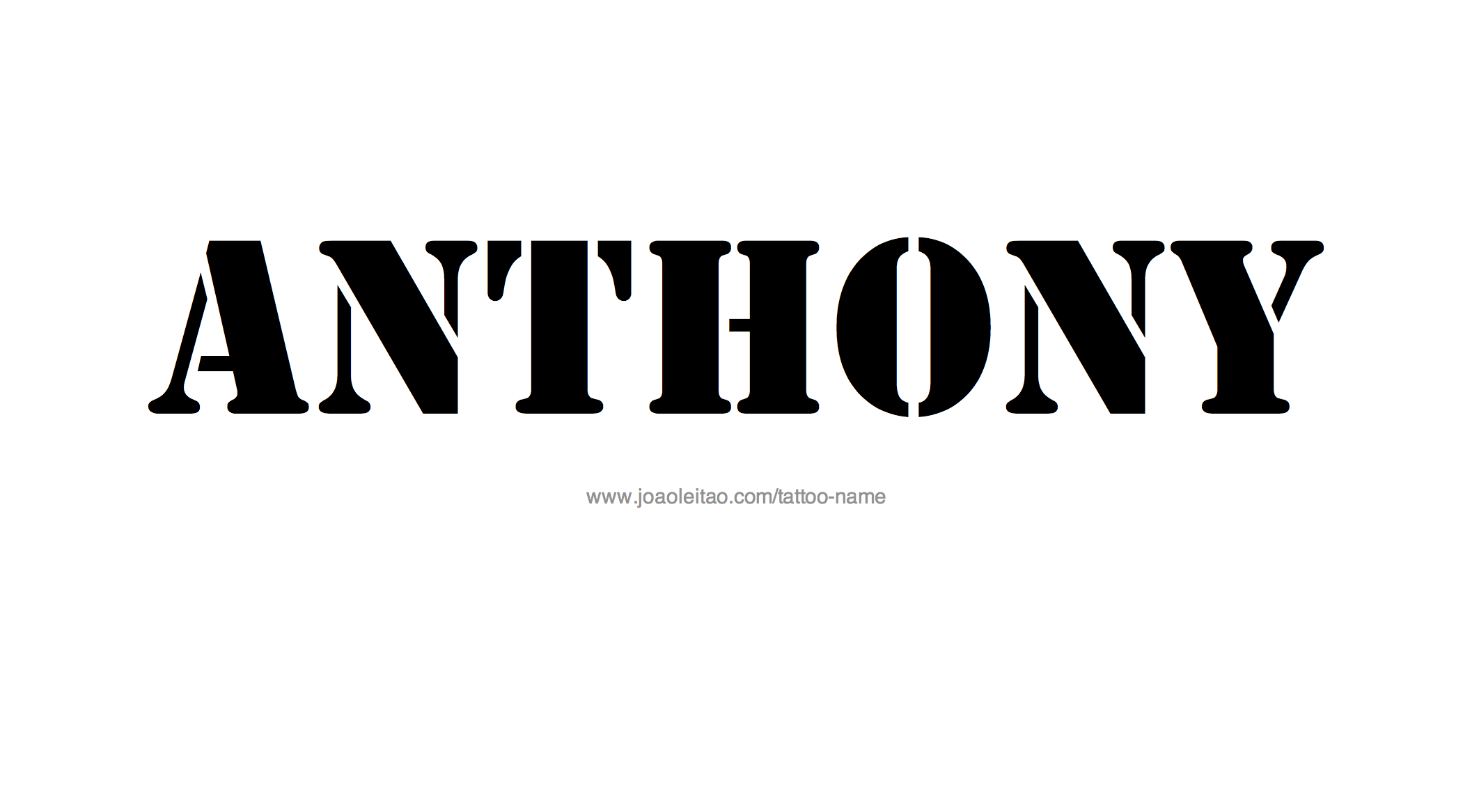 Tattoo Design Name Anthony