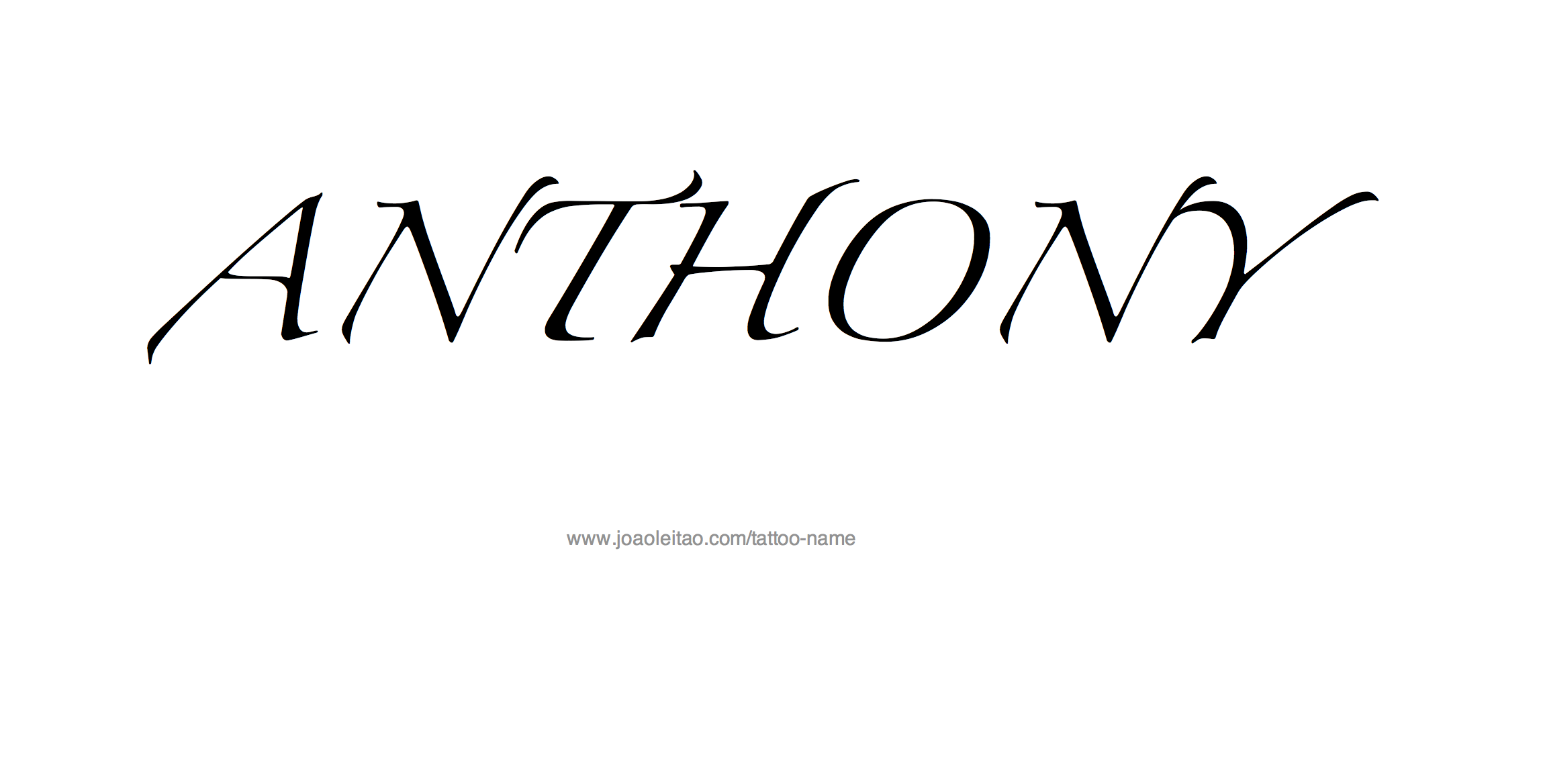 Tattoo Design Name Anthony