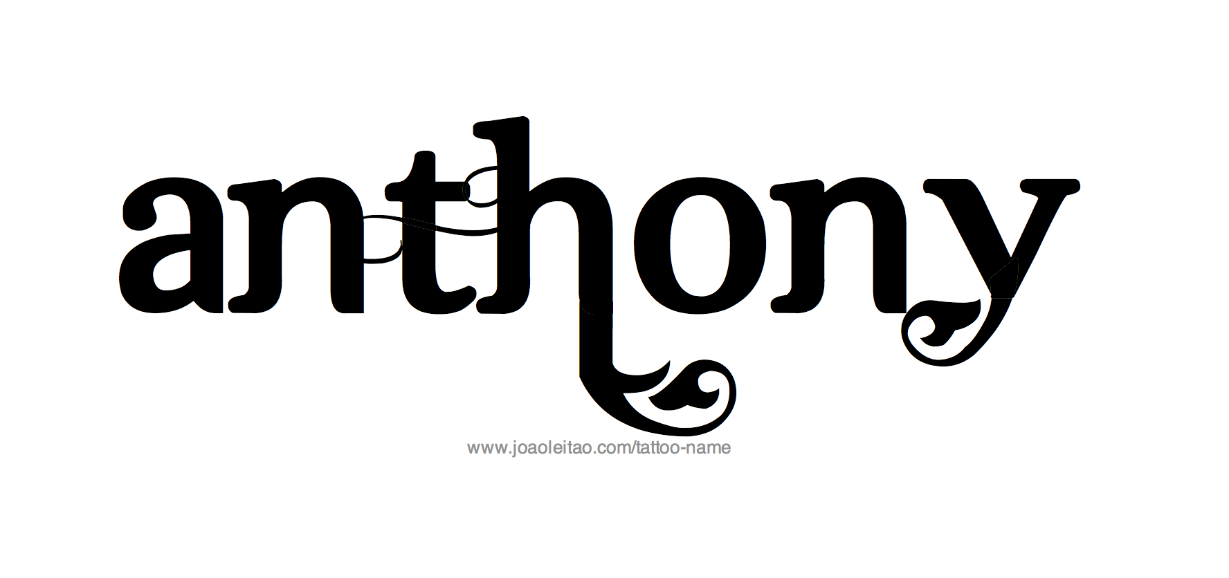 Tattoo Design Name Anthony