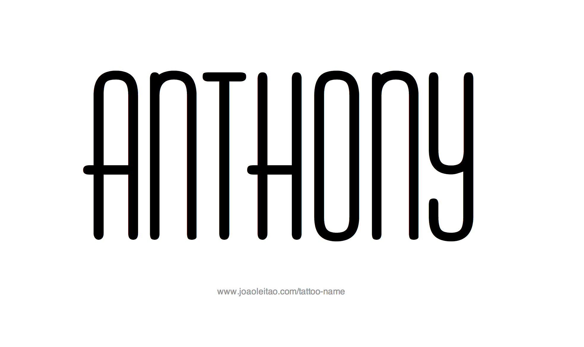 Tattoo Design Name Anthony