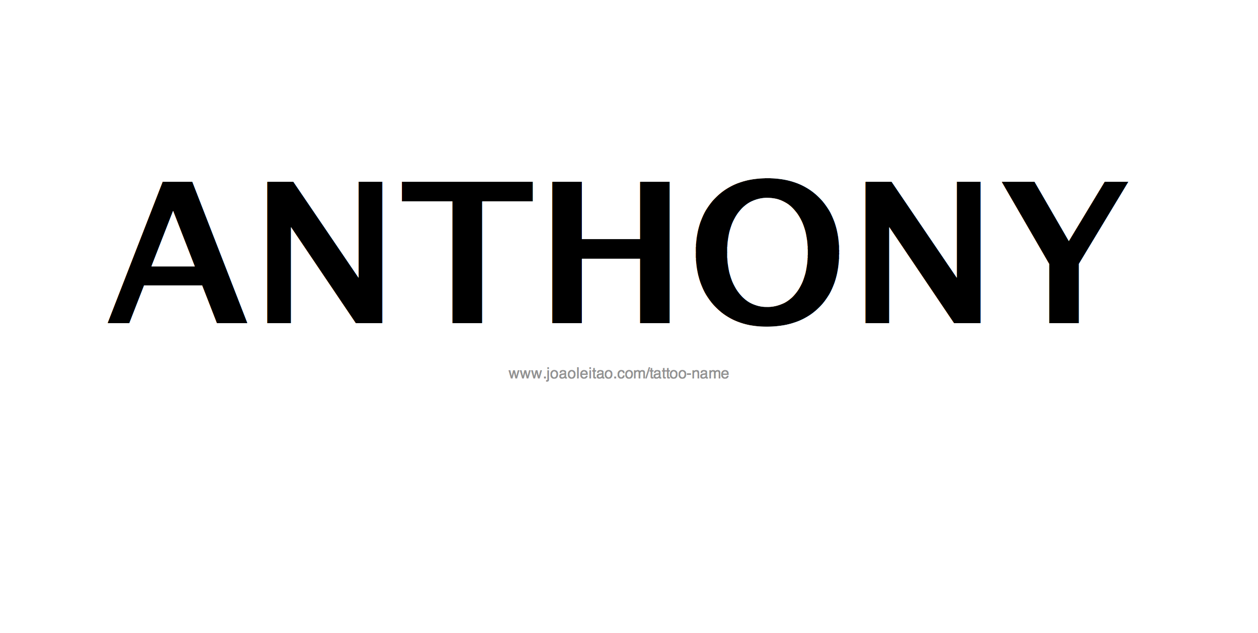 Tattoo Design Name Anthony