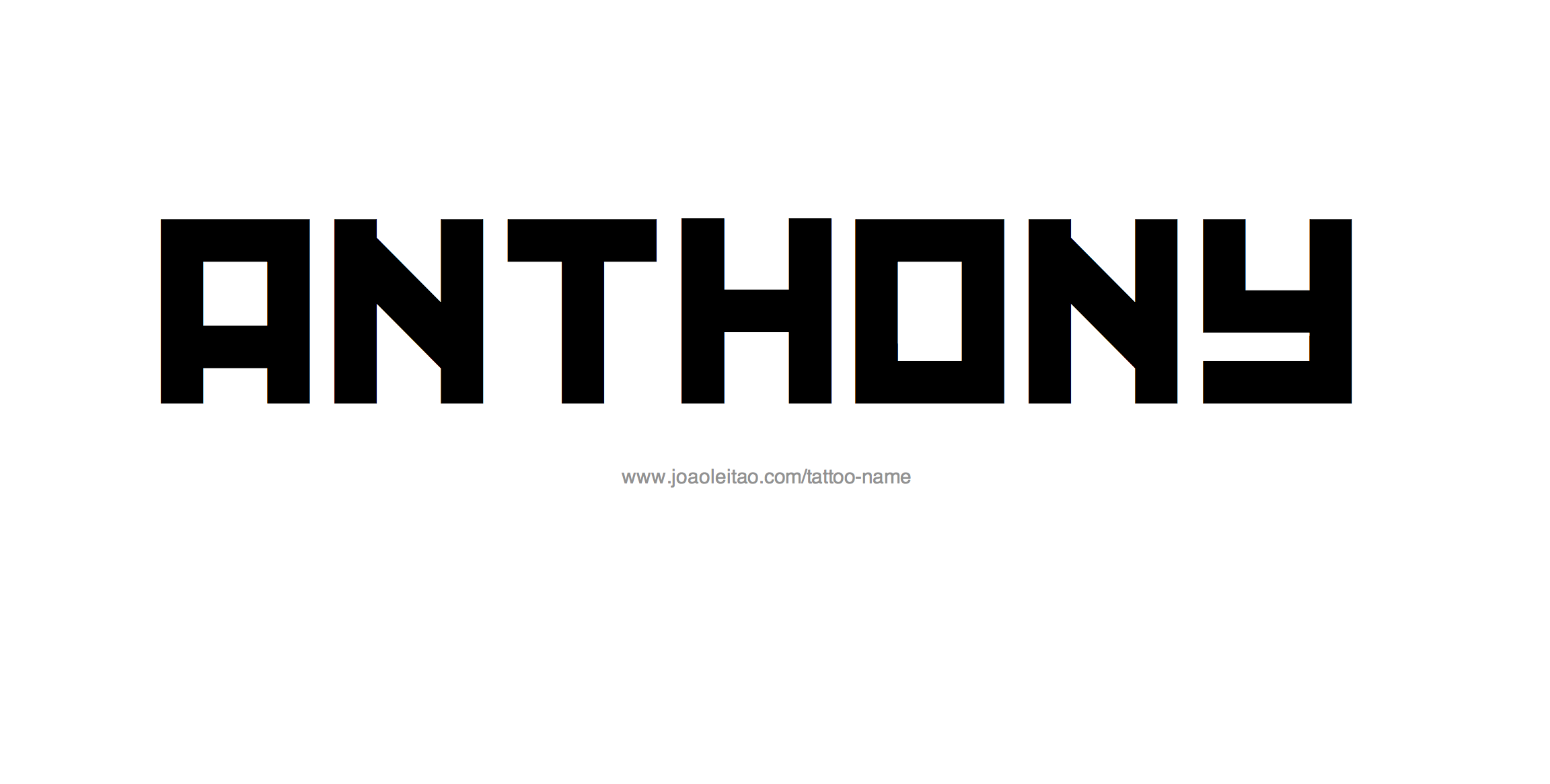 Tattoo Design Name Anthony