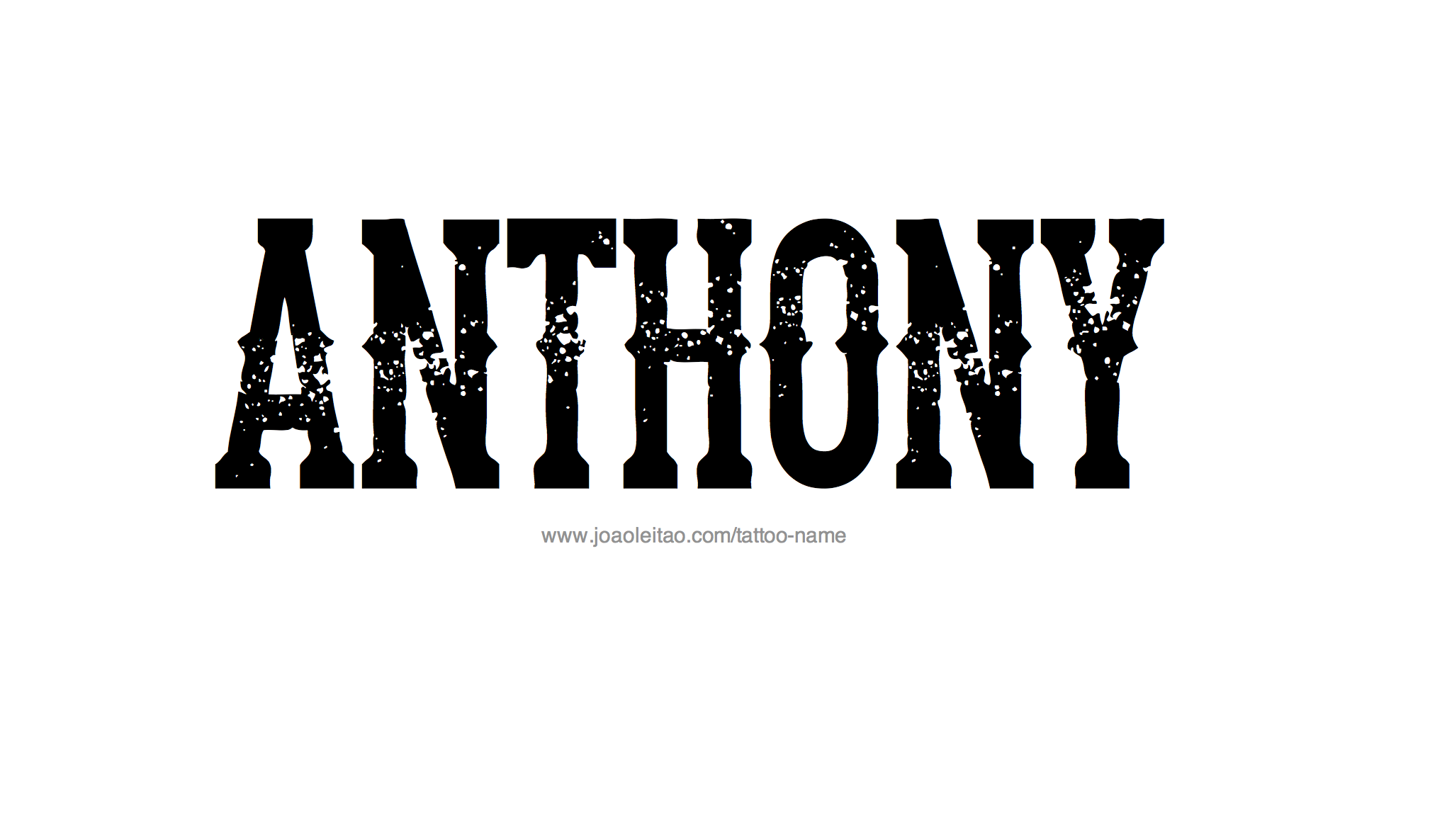 Tattoo Design Name Anthony