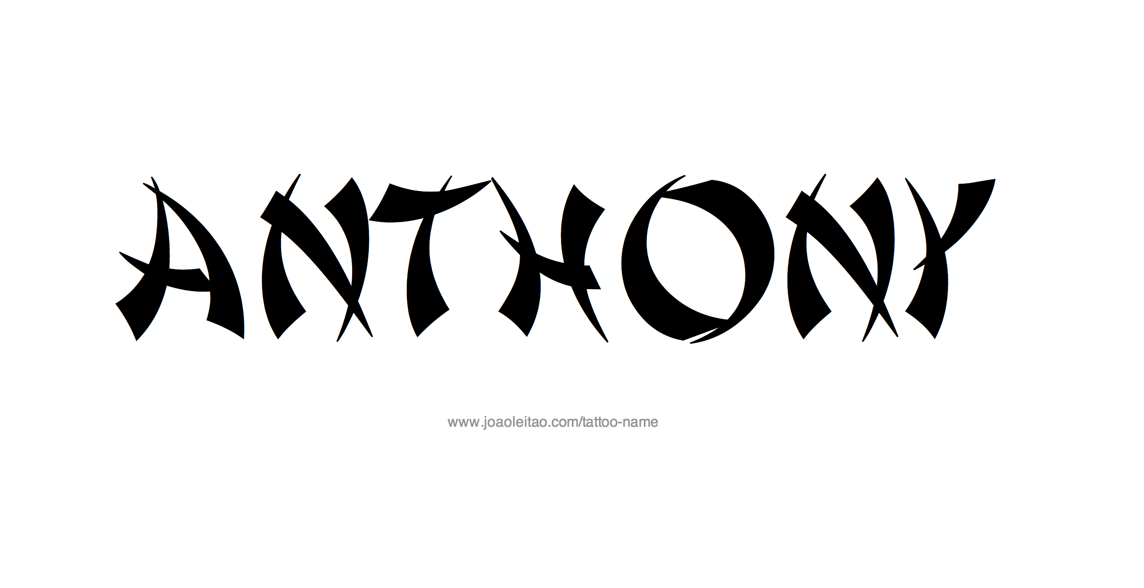 Tattoo Design Name Anthony