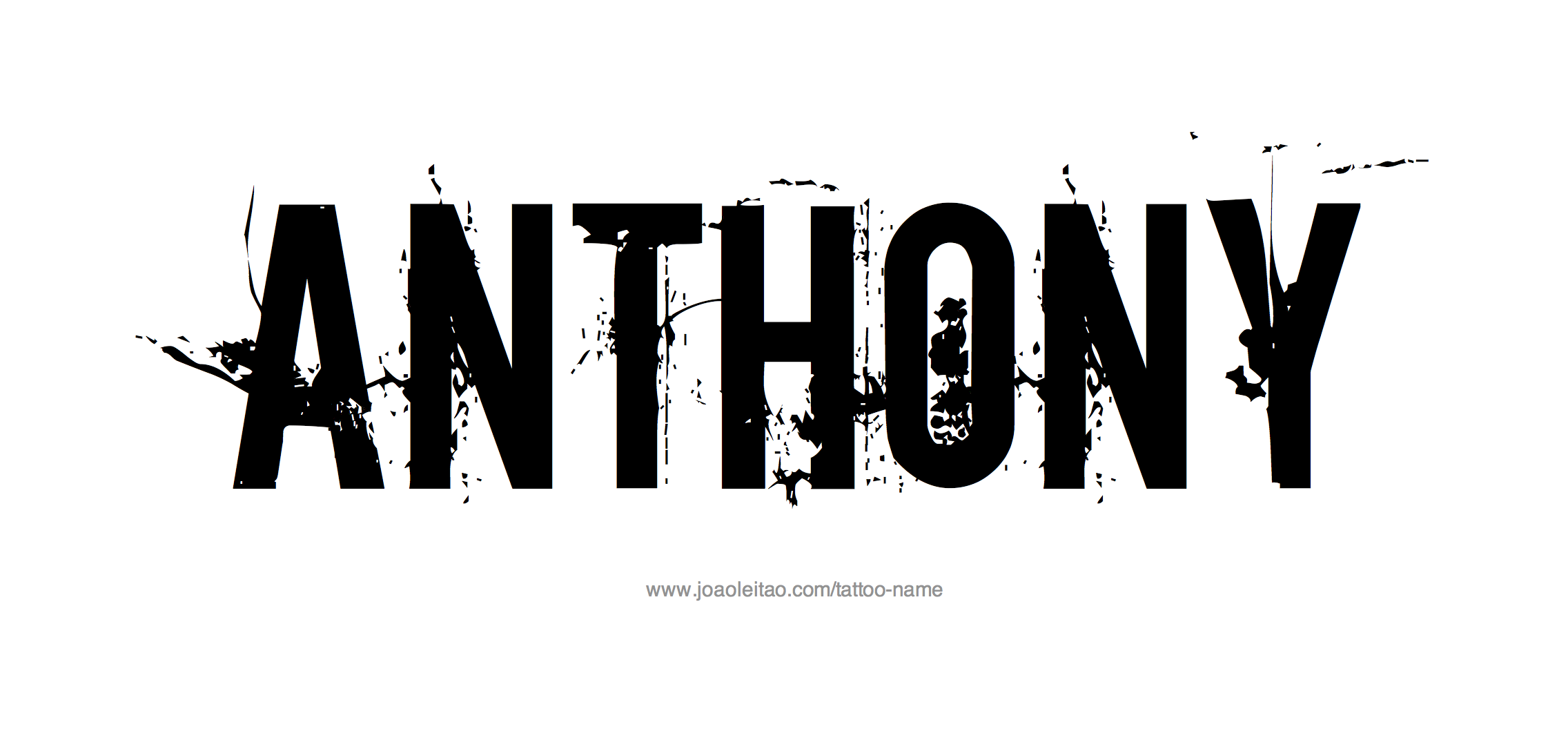 Tattoo Design Name Anthony