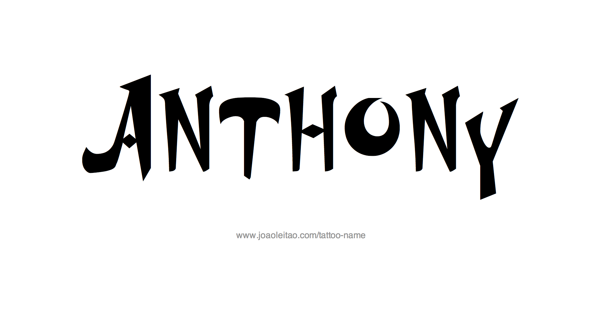 Tattoo Design Name Anthony