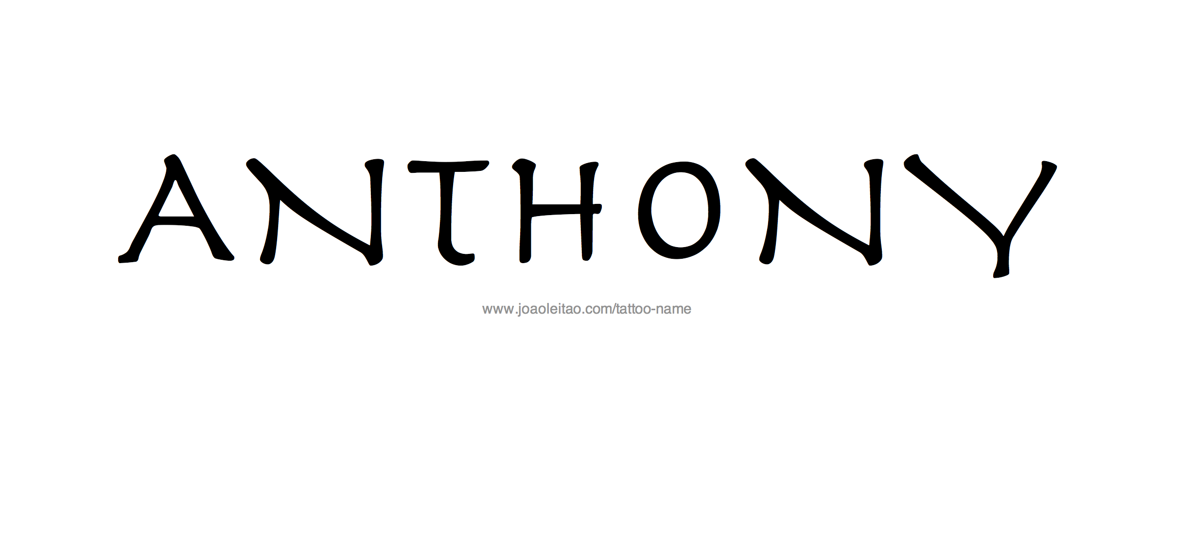 Tattoo Design Name Anthony