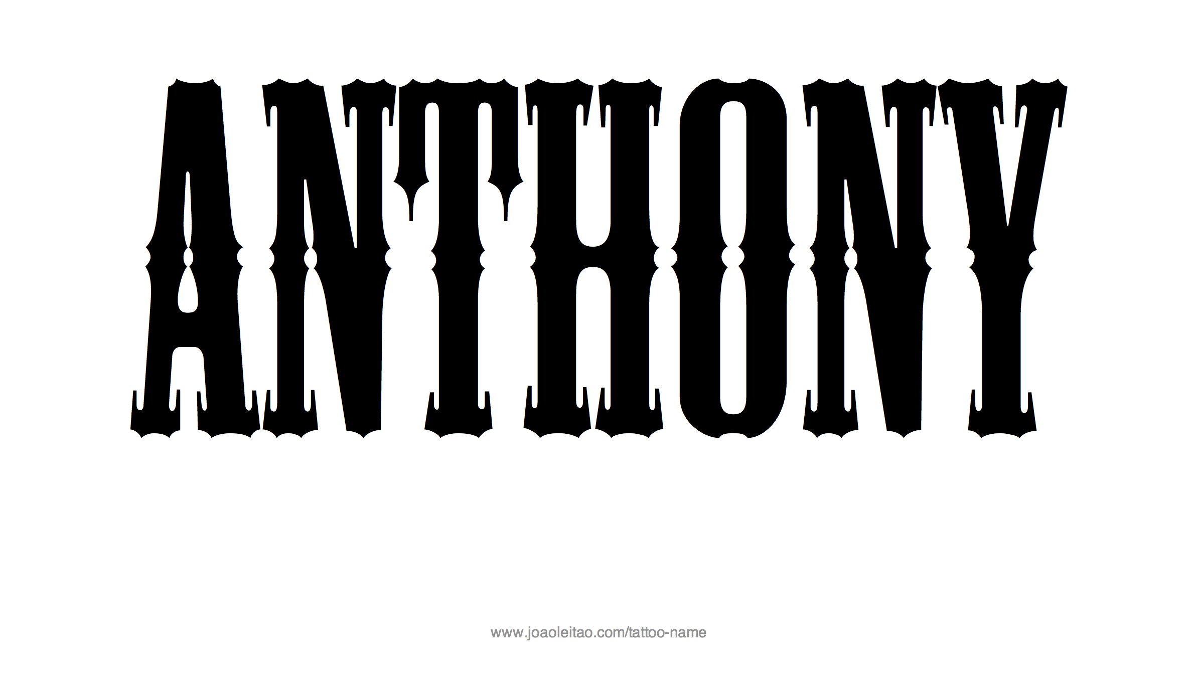 Tattoo Design Name Anthony