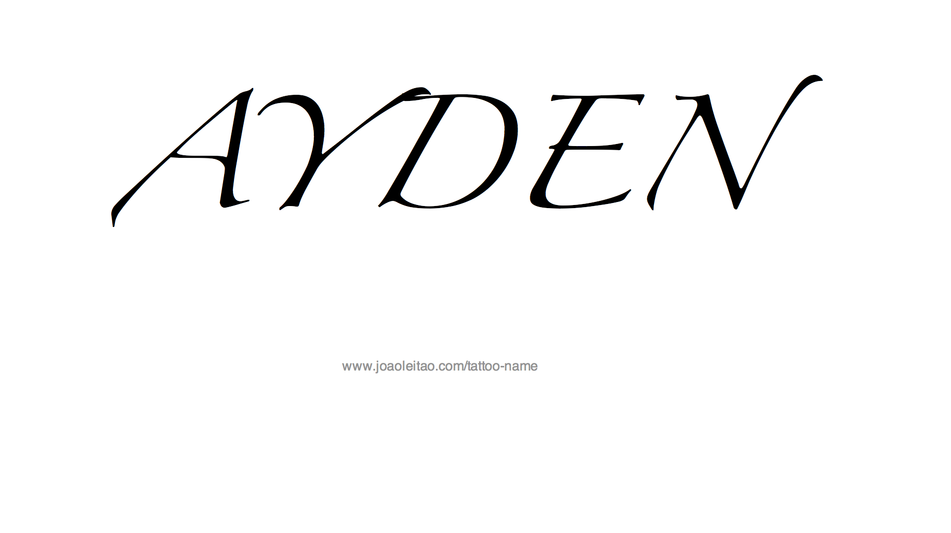 Tattoo Design Name Ayden