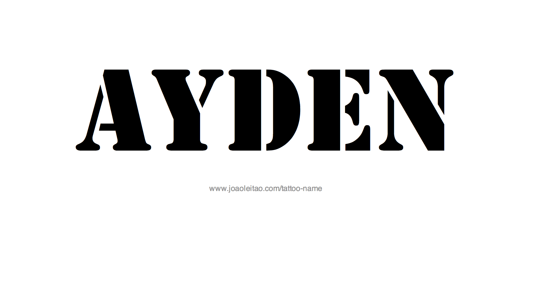 Tattoo Design Name Ayden