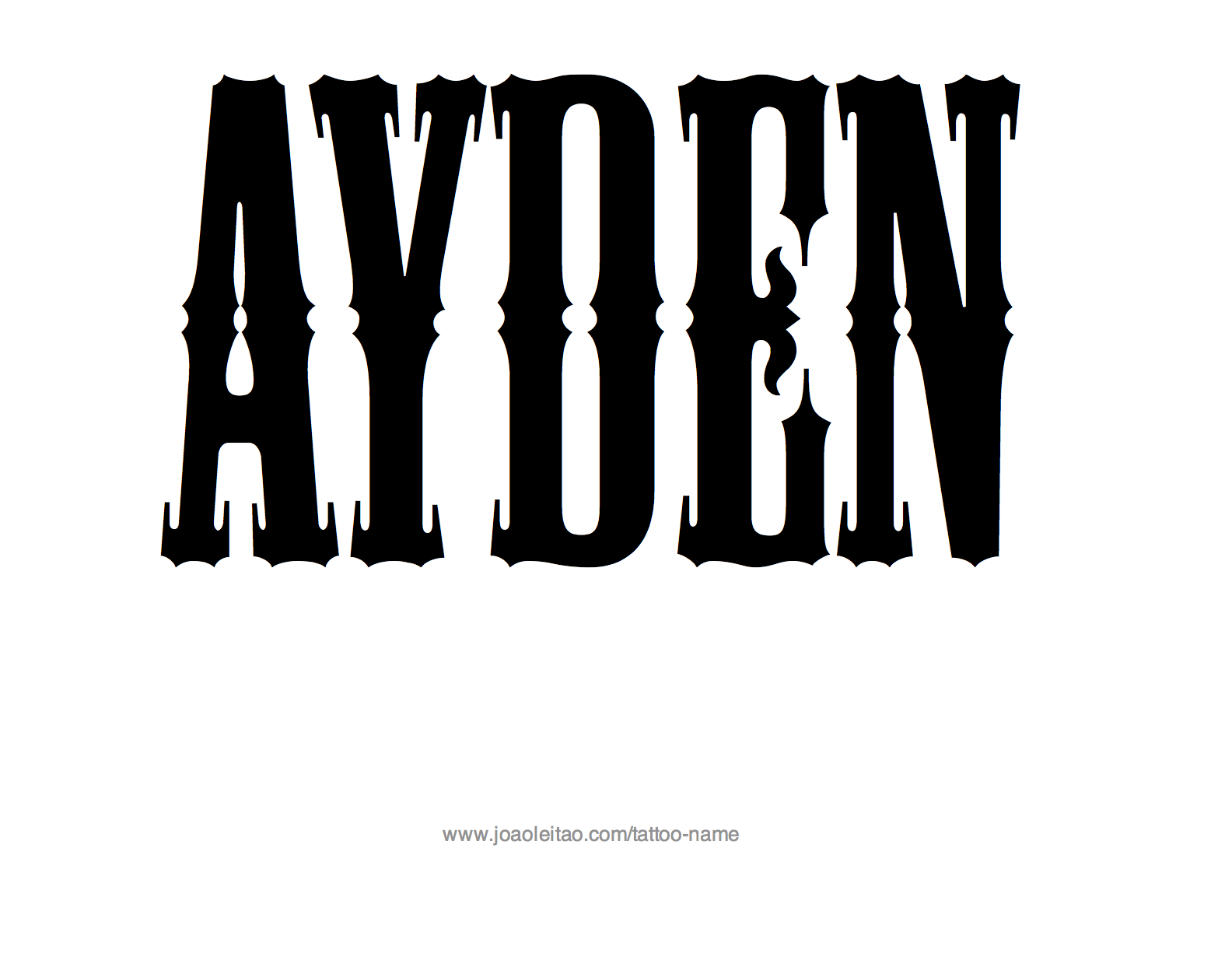Ayden Name Tattoo Designs